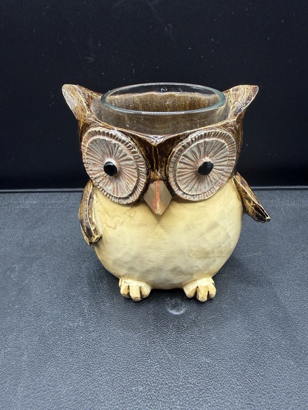 Yankee Candle Adorable 2011 HOOT OWL Figurine Votive Candle Holder 3-1/2" high
